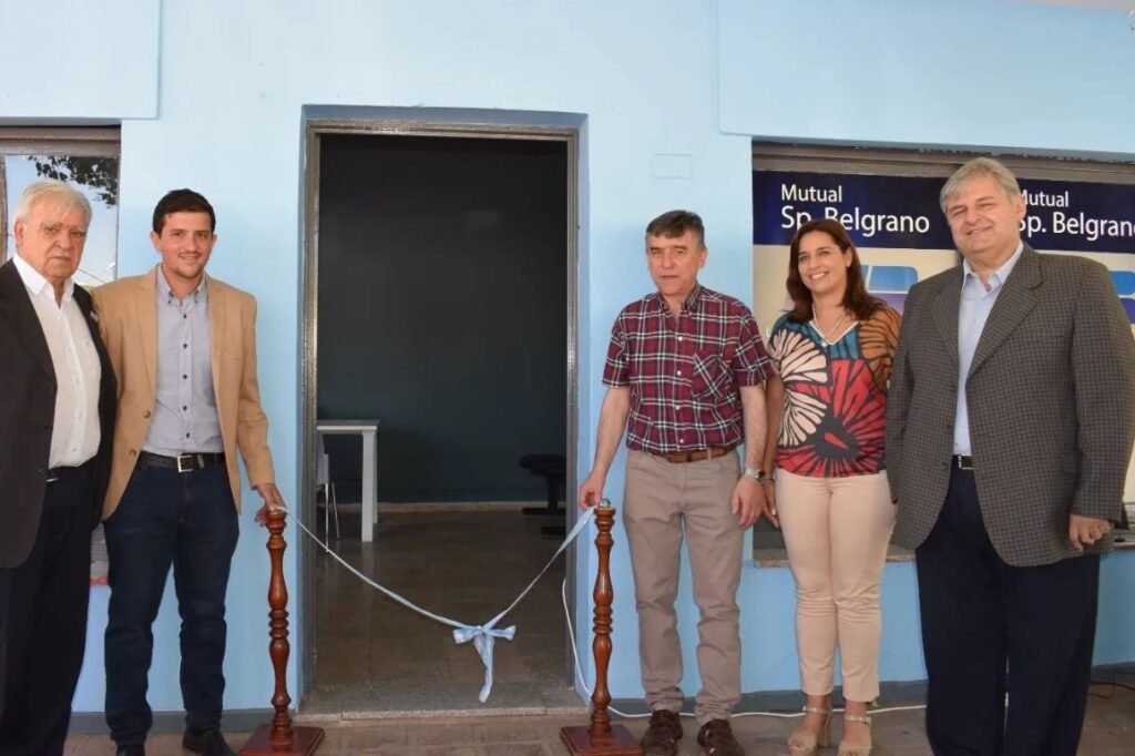 Inauguración en San José de la Dormida de una nueva filial de la Mutual Sportivo Belgrano de La Para