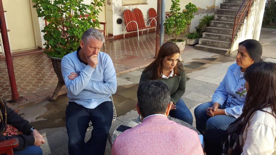 Junto a dirigentes del radicalismo en Alta Gracia